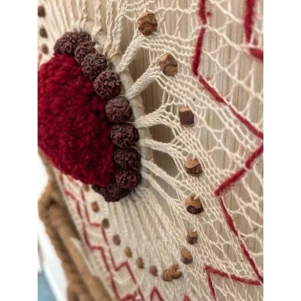 Vintage Rare Large Design DON FREEDMAN Retro‎ Macrame Woven Wall Hanging - 1976